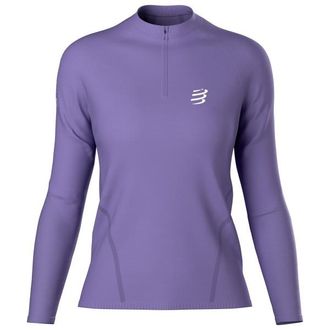 Compressport Merino Half-Zip L/S Tshirt Laufshirt f&uuml;r Damen | lila