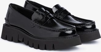 Pedro Garcia Sebas Black Naplak Leather Maxi-Sole Loafer | Fall/Winter 2026
