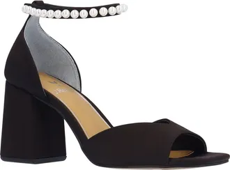 J. Rene&eacute; Nerida Ankle Strap Sandal in Black at Nordstrom, Size 10.5