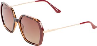 H.I.S Sonnenbrille H.I.S, Damen, braun, gemustert, kontrastfarbene Details, Sonnenbrillen Sonnenbrille, Schmetterlingsform, vollrandiger Rahmen, braun gemus