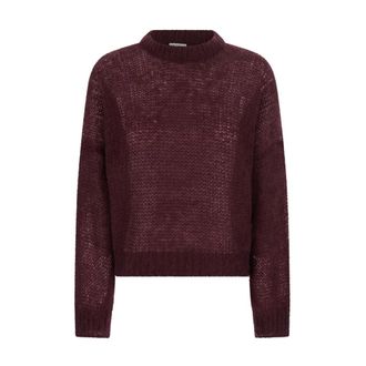 Brunello Cucinelli Lana Ronde Hals Trui - Dames - Truien - Rood - Maat: M