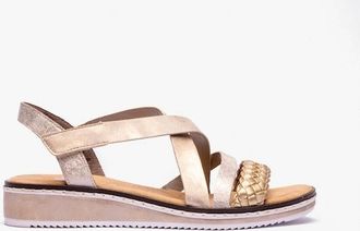 Rieker Womens Rieker V3663-90 Womens Sandals Gold - Size: 3.5