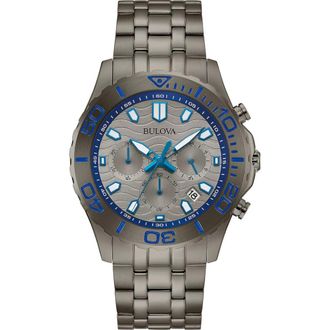 Bulova Chronograph Bracelet Watch, 42mm in Gray at Nordstrom Rack