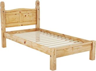 Home Discount Home Discount - Corona Solid Pine Wood Bed Frame, Low Foot End, 3ft Single, 190 x 90 cm