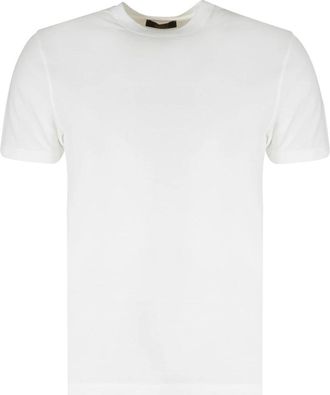 Slowear Katoenen Crew-neck T-shirt met Zijsplitten - Heren - T-shirts - Wit - 2XL - Katoen - Tops