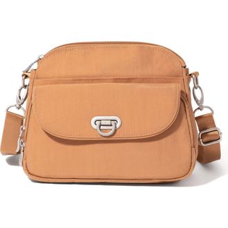 Baggallini Coastal Flip Lock Crossbody Bag in Acorn at Nordstrom