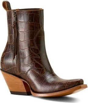 Ariat Jade X Toe Cowyboy Boot in Luxe Espresso Croc Print at Nordstrom Rack, Size 8.5