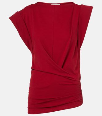 Isabel Marant Draped cotton jersey top