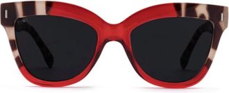 TIWI Womens Maui Recatangular Sunglasses In Tortoise/red
