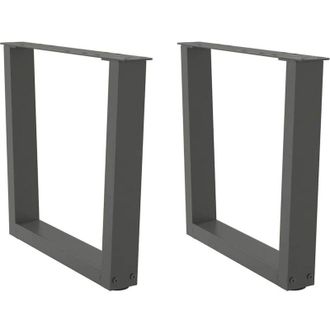 vidaXL Patas Para Mesa De Centro En Forma De V (2 Unidades), Antracita, 50 X (42-43,3) Cm, Acero Vidaxl