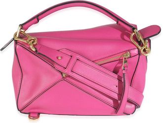 Loewe Pink Leather Small Puzzle Edge Bag (Authentic Pre-Loved)