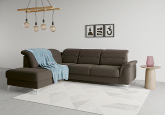 Sit&more Ecksofa »Sinatra L-Form« mit Ottomane, optional mit Kopfteilverstellung und Armteilfunktion