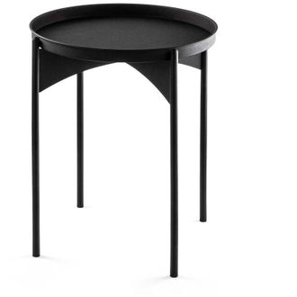 Calicosy Mesita Auxiliar Con Bandeja Redonda De Metal H57 Cm - Cole