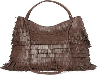 PLINIO VISONA Diletta Bag - Dames - Handtassen - Bruin - ONE Size - Leer - Tassen