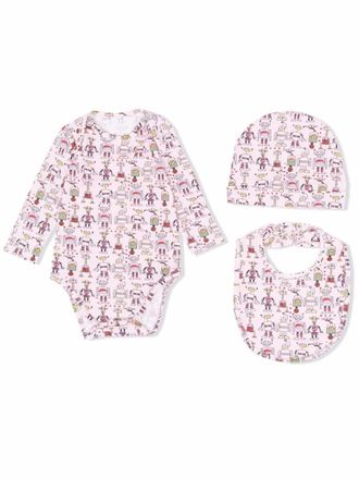 Marni Cotton Three-Piece Bodysuit Set - Red