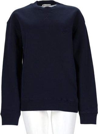 J.W.Anderson Relaxed Fit Navy Crewneck Cotton Sweatshirt