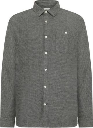 Knowledge Cotton Apparel Zig-Zag Twill Structure Shirt Hemd für Herren | grau