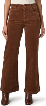Paige Anessa High Waist Corduroy Wide Leg Pants in Maple Brown at Nordstrom, Size 24