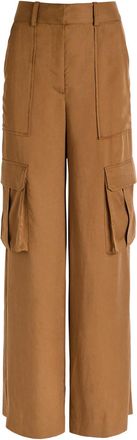 Veronica Beard Saul Lyocell Trousers - Brown - 4 (UK8 / S)