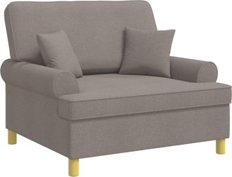 vidaXL Sill&oacute;n Con Cojines Gris Topo Tela Vidaxl