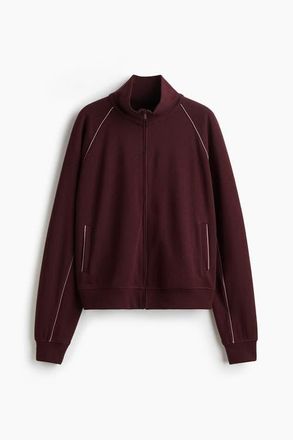 H&M Scuba Knit Track Jacket in Burgundy at Nordstrom, Size Xx-Large