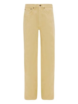 Victoria Beckham curved-leg jeans - women - Cotton - 27 - Yellow
