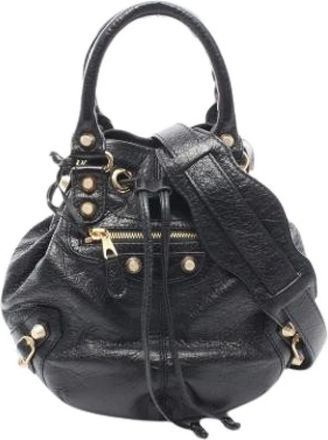 Balenciaga Pre-owned Bucket Bags, female, Black, Size: ONE SIZE Pre-owned Vintage Bucket Bag