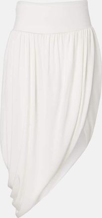 Alaia Ala&iuml;a Asymmetric jersey midi skirt