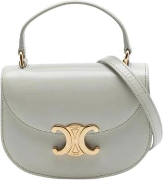 Celine Pre-owned Clea Bag - Dames - Vintage Handtas - Grijs - ONE Size - Leer - Vintage