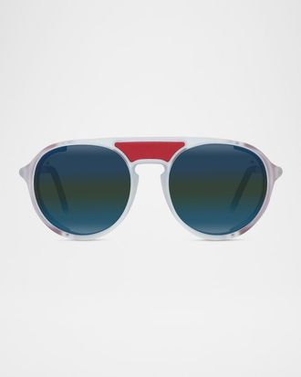 Vuarnet Mens Ice Round Sunglasses