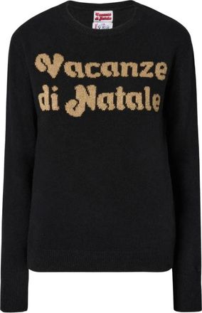 MC2 Saint Barth Maglione New Queen - Dames - Ronde hals truien - Zwart - S - Kasjmier - Truien & Vesten