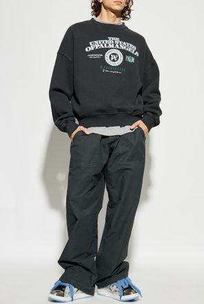 Palm Angels Sweatshirt With Print, Mens, Grey