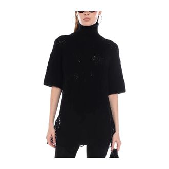 Ermanno Scervino Dames, Truien, Zwart, Maat: XS Kasjmier