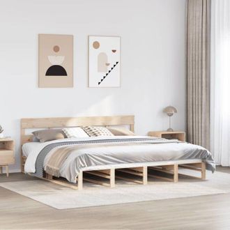 vidaXL Estructura De Cama Sin Colch&oacute;n Madera Maciza De Pino 200x200 Cm Vidaxl