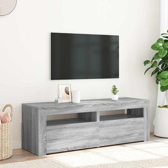 vidaXL Vidaxl - Mueble De Tv Con Luces Led Gris Sonoma 120x35x40 Cm