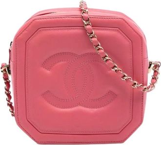Chanel Pre-owned Vintage Crossbody Bag - Dames - Vintage Schoudertas - Roze - ONE Size - Leer - Vintage