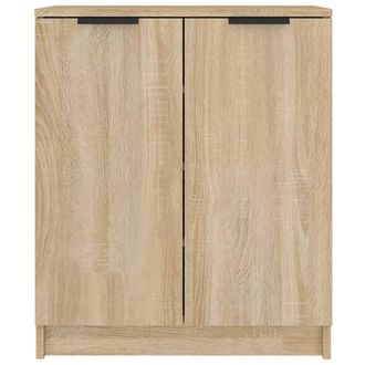 Berkfield Home Shoe Cabinet Sonoma Oak 59x35x70 cm Engineered Wood in Light Tan | Size: 59 x 35 x 70 cm