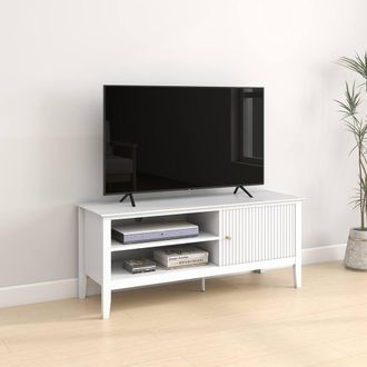 Melody Maison Large White Wooden Tv Cabinet - Hales White Range