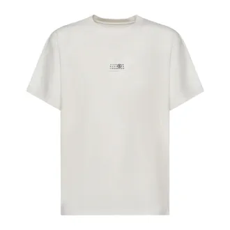 Maison Margiela T-Shirts, male, White, Size: 2XL Front Label T-Shirt