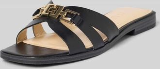 Guess Slipper aus echtem Leder Modell Realla in Black, Gr&ouml;&szlig;e 36