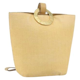 Celine Pre-owned Bucket Bags, female, Yellow, Size: ONE SIZE Pre-owned Vintage Canvas Bucket Bag