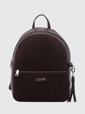 Liu Jo Faux Leather Backpack with Chevron Pattern and Adjustable Straps