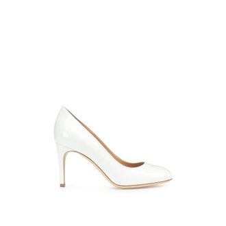 Sergio Rossi White Calfskin High Heel Womens Pumps