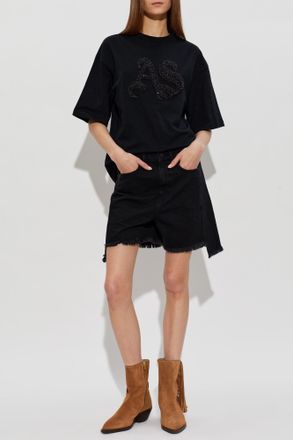 AllSaints Frankie Denim Shorts, Womens, Black