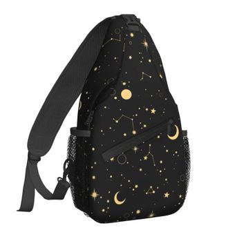 Generic Starry Cosmos Chest Bag Trendy Crossbody Bag Anti Theft Backpack For Men Casual Women