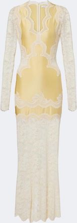 Paco Rabanne Lace and satin maxi dress