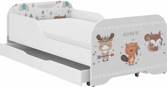 OEM Cama Infantil Miki 160x80 Animales Del Bosque