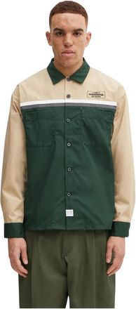 Neighborhood Klassiek Werk Tweekleurig Shirt - Heren - Zomerjassen - Groen - XL - Polyester - Jassen