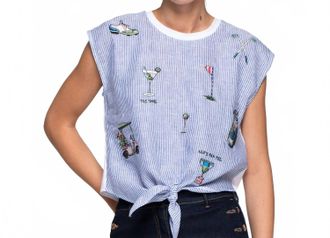 Vilagallo Golf Tie Shirt In Blue/white