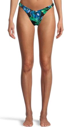 Beach Riot Phoebe Bottom Womens Black Pansy Stretch Swimwear Beach GBO2383